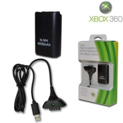 Batterie Xbox 360 + Cable + Chargeur Ext
