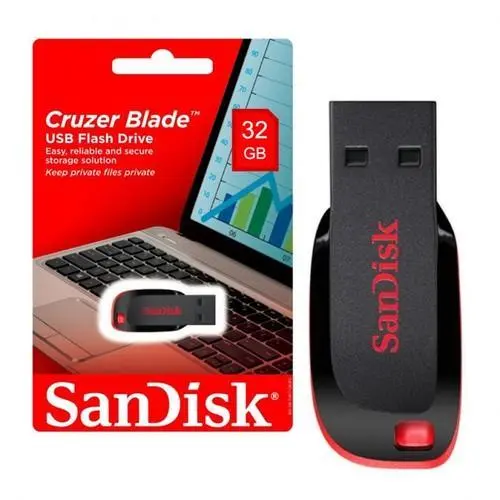 Cle-USB-Sandisk-32go Flash Disk 32 Go Sandisk Cruzer Blade - Image 1