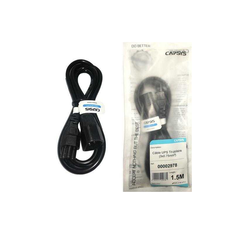 cable-onduleur-trefle-capsys-15-metres Cable Onduleur Trefle 1 5 M Capsys - Image 1
